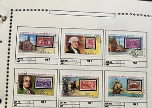 Briefmarken Liberien 1976 zum hundertsten Jahrestag der amerikanischen Unabhängigkeit CTO - Bild 1 von 1