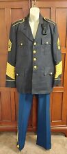 Vintage US Army Captain Dress Blue Uniform Jacket And Pants w/ Bow 1960's?