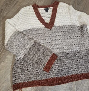 Pull femme Daytrip boucle tricot pull rayé col rond taille M *voir photos - Photo 1/7