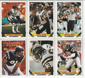 1993 Topps Football San Diego Chargers Team Set