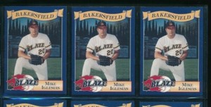 Lot (3) 1995 #14 Mike Iglesias Bakersfield Blaze Cal League (CH14) SWSW
