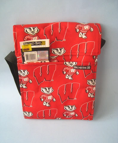 NEW University of Wisconsin Lined Lunch Tote Bag by Broad Bay NWT Cover