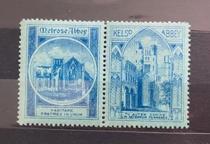GB Religious Poster Stamps 1890-1900 Scottish Church Pair MNH K185 - Picture 1 of 1