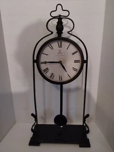 Hermoso reloj de mesa de péndulo rústico vintage - Imagen 1 de 18