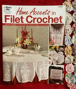 Home Accents in Filet Crochet booklet by Annies Attic 20 Filet Patterns  - Picture 1 of 5