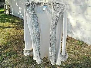 MAGLIONE CARDIGAN LUNGO BAMBINA RICCIO RETRÒ TAGLIA SMALL - Foto 1 di 11