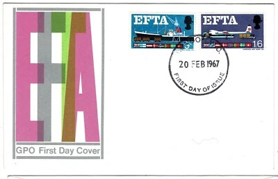 1967 EFTA Phosphor First Day Cover unaddressed London Postmark - Image 1 of 2