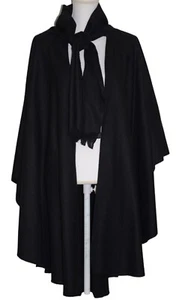 Vintage Betmar schwarz Cape Schal Halstuch Cosplay Goth hochgeschlossener Schal Halloween Hexe - Bild 1 von 10
