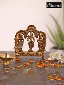 Ram Darbar Statue Ram Ji Family Idol Home Temple Pooja God Idol Decor Figurine - Imagen 1 de 6