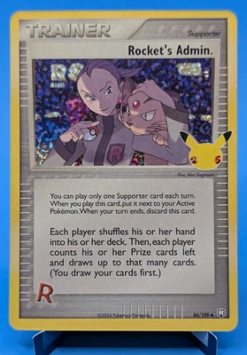 Rocket’s Admin. 86/109 Pokémon TCG 2004 Celebrations Classic Collection Uncommon - Image 1 of 3