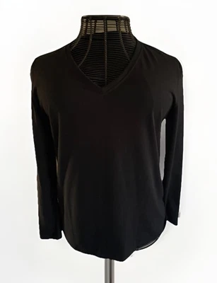 Camisa Atlética DANSKIN NOW Para Mujer Negra SEMI AJUSTADA Manga Larga Cuello en V Talla XL Foto 1 de 4