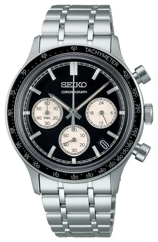 Seiko Racing Sports Chronograph (38.7mm) Black Dial / Stainless Steel SSB479P1 - Image 1 of 1