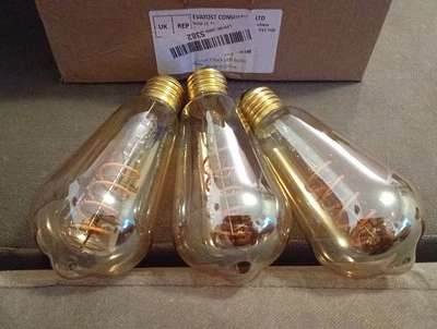 Pack Of 3 X LED Filament Bulb - ST64 - Image 1 of 4