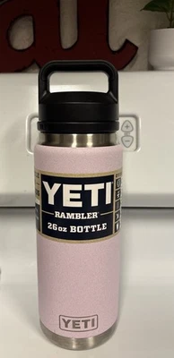 YETI Rambler 26oz Water Bottle Cherry Blossom Rare Textured Black Screw on Lid - Image 1 of 3
