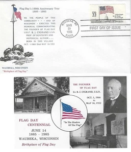 US Sc# 2116 FLAG OVER CAPITOL FDC UNKNOWN CACHET FLAG DAY CENTENNIAL U/A (2) - Picture 1 of 1