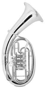 Lechgold BH-19/4S Bariton Bb Versilbert 4 Dreh Ventile lackiert Koffer Zubehör - Bild 1 von 8