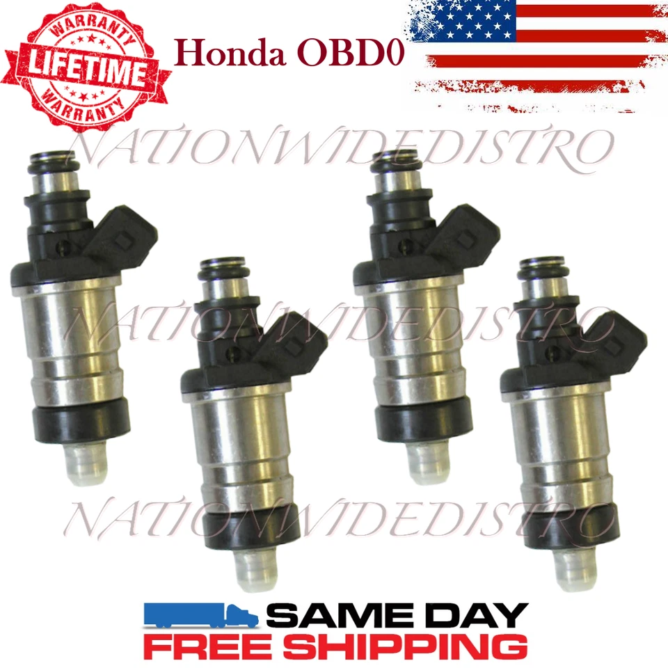 4x Injetores de Combustível Honda OEM para 1988 Honda CRX 1.6L I4 Honda OBD0 - Imagem 1 de 4
