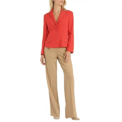 Traje Pantalón Le Suit 2 Piezas Talla 6 Rojo Tostado Manga Larga Carrera Profesional Negocios Foto 1 de 4
