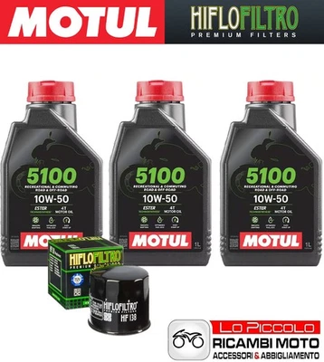 Kit cutting 3 OIL [MOTUL] 5100 10w50 + FILTER Suzuki SV 650 S 2005 2006 2007 - Image 1 of 4