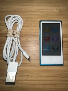 Apple iPod nano 7th Generation Blue (16 GB) Works - Has Vertical line on screen - Picture 1 of 10