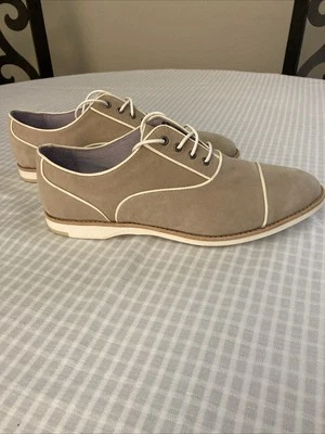 Johnston & Murphy Mujer Deena Con Cordones Tostado y Blanco Gamuza Oxford Sistema Flex 9M Foto 1 de 4