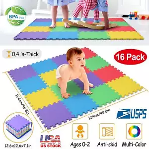 16PCS Exercise Puzzle Baby Play Mat Soft Foam Children Kids Floor Rug - Picture 1 of 12