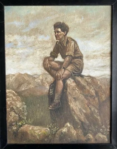 EUROPEAN SCHOOL WW2 ALPINE Mountain Summit Portrait 1930’s/1940’s - Picture 1 of 11