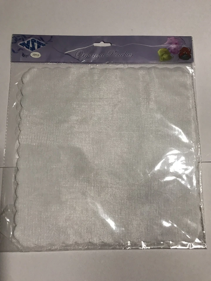 Envolturas de organza blancas 9x9 25 piezas nuevas Foto 1 de 4