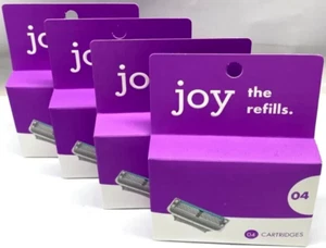 LOT OF 4 Gillette Joy The Refills Cartridge Razor Refills - 4 EACH 16 TOTAL NEW - Picture 1 of 4