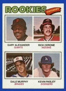DALE MURPHY RC 1977 TOPPS #476 ROOKIE CATCHERS RICK CERONE ALEXANDER PASLEY NM - Picture 1 of 2