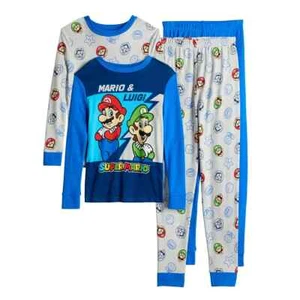 New Nintendo Mario & Luigi Tops & Bottoms Pajama Set 6 8 10 - Picture 1 of 1