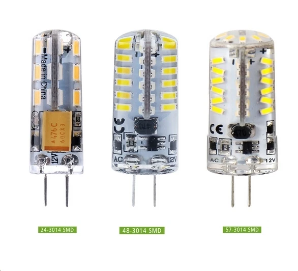 Lampadina lampada silicone compatta  5W 6W 7W 12V 24V G4 calda solare fredda COB - Immagine 1 di 1