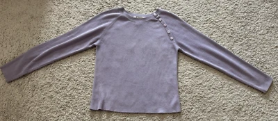 Suéter DRESSBARN Mujer Talla S Púrpura Manga Larga Ligero Botón en el Escote Foto 1 de 4