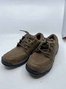 Duluth Trading Men's Sz 12 Brown Wild Boar Oxford Leather Lace Up Shoes - Picture 1 of 9
