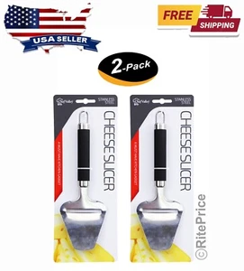 Cheese Slicer Stainless Steel 9.3" Heavy Duty Plane Knife Cheese Cutter (2 Pack) - Picture 1 of 8