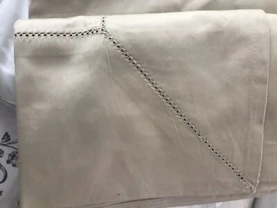 Hudson park Egyptian Cotton 600 TC  Queen Flat Sheet, Pumice Foto 1 de 3