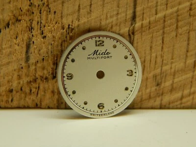 Pearl 17,02 мм винтажный Mido Multifort часы шкала Silver Dot маркеры новый старый запас - Изображение 1 из 4