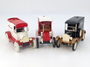 3 ERTL ACE HARDWARE 1913 Ford Model T 1905 Delivery Van 1923 Chevy Diecast Bank
