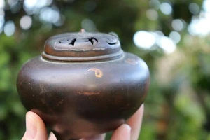 Japanese SHIBUICHI gold inlaid KORO (antique incense burner) Japan - Picture 1 of 12