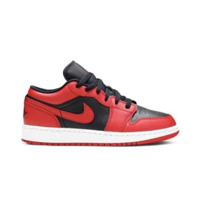 Air Jordan 1 Low Reverse Bred Red Black New Size 6y GS - Picture 1 of 1