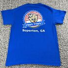 Piggly Wiggly T Shirt Adult Medium Blue Short Sleeve Crew Neck The Pig Grocery