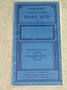 Geographia - Large Scale Road Map of the Lake District; 1920-ish on cloth - Picture 1 of 3