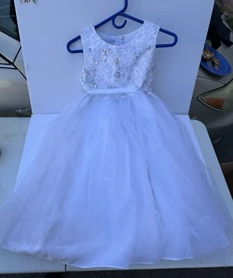 Bella By Marmellata White Special Occasion Flower Girl Dress Size 12 - Image 1 of 4