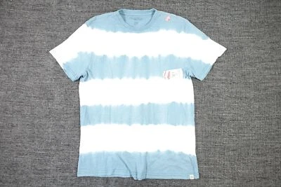 SOVEREIGN CODE KM376 TIE DYED STRIPED LIGHT BLUE MEDIUM TSHIRT MENS DEFECT - Image 1 of 4