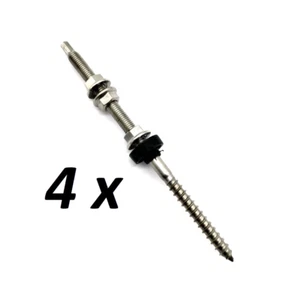 4Pcs, M10 x 200 Mounting Hanger Bolts for Photovoltaic Solar Panels, Wood Timber - Picture 1 of 7
