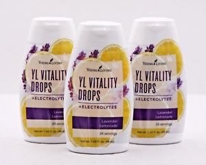 3 - PACK Young Living YL Vitality Drops - Lavender Lemonade Electrolytes