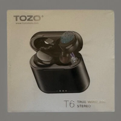 TOZO T6 True Wireless Earbuds Bluetooth Headphones Touch Control Blue IPX8 - Image 1 of 4