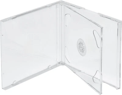Paquete de estuches dobles ESTÁNDAR para joyas de CD con bandeja transparente cubierta de CD de 2 discos de 10,4 mm Foto 1 de 4