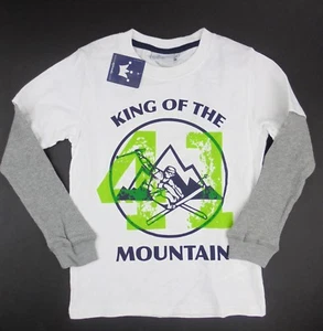epk designed in France boys graphic long sleeve shirt 6 King of the Mountain NEW - Picture 1 of 5