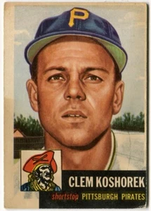 1953 Topps #8 Clem Koshorek Pittsburgh Pirates - Bild 1 von 2